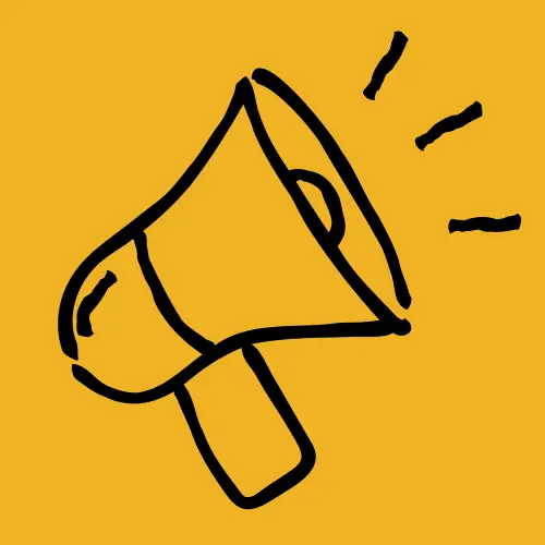 Orateur public en dessin simple.