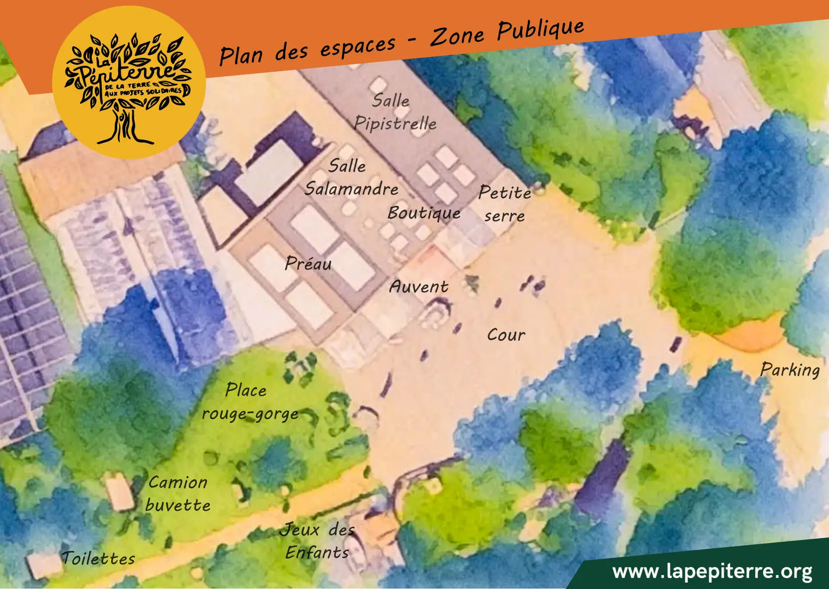 Plan des espaces